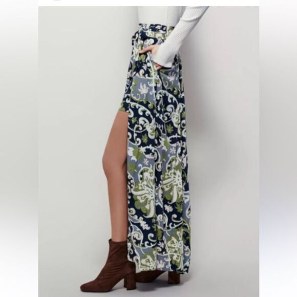 Free People Young Thing Maxi/Mini Wrap Skirt with Pockets Size 10 - Picture 1 of 8